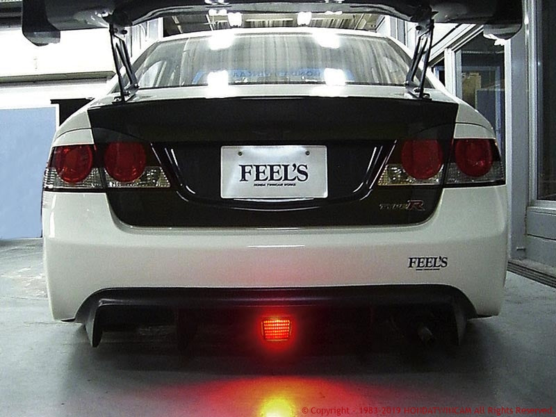 FEEL'S HONDA TWINCAM LED BACK FOG LIGHTS (REAR DIFFUSER PANEL OPTION) MATT BLACK FOR HONDA CIVIC FD2 TypeR LED BACK FOG LIGHTS (REAR DIFFUSER PANEL OPTION) MATT BLACK MATT BLACK Feels-00327