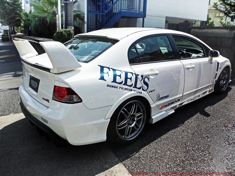 FEEL'S HONDA TWINCAM HIGH SIDE SPOILER TWILL WEAVE CARBON FOR