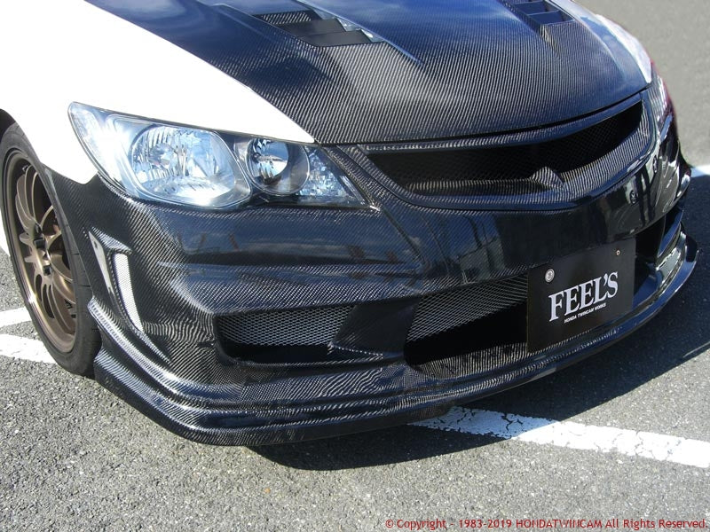 FEEL'S HONDA TWINCAM SPORTS FRONT GRILL CARBON FOR HONDA CIVIC FD2