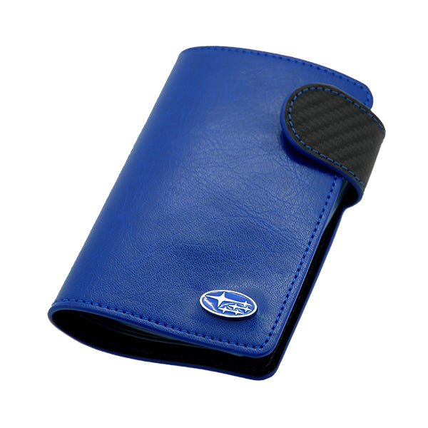 SUBARU CARD HOLDER BLUE AND CARBON-STYLE COMBINATION  FASHION GOODS   FHDF16007000