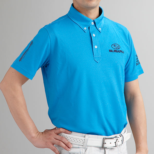 SUBARU  GOLF SHORT-SLEEVED POLO SHIRT BUTTON-DOWN M WEAR GOODS   FHDS17001010