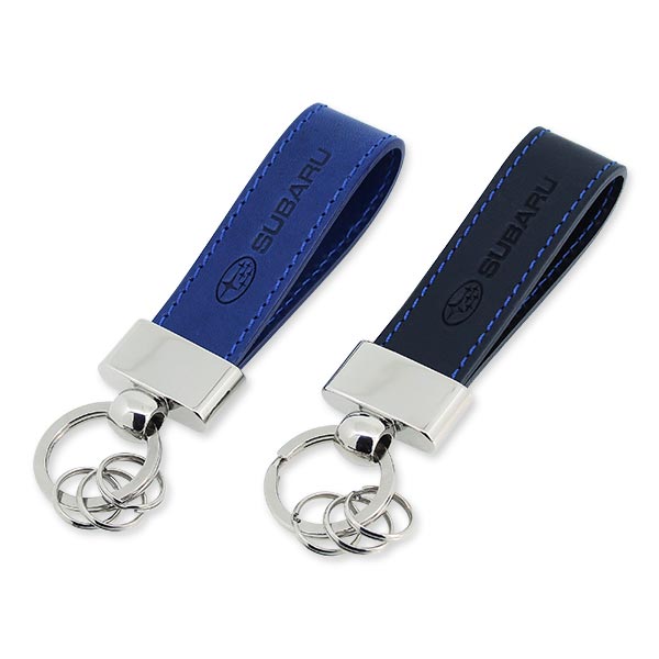 SUBARU ITALIAN GENUINE LEATHER KEY CHAIN BLACK For FHPJ19003502