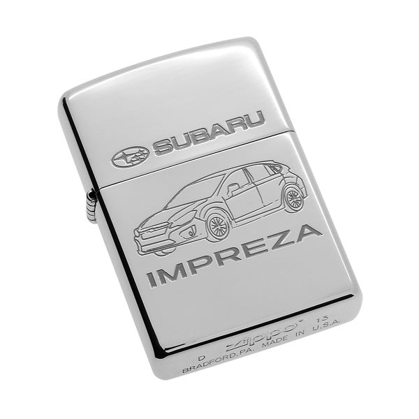SUBARU ZIPPO WRITER IMPREZA SILVER FASHION GOODS FHSS14085002