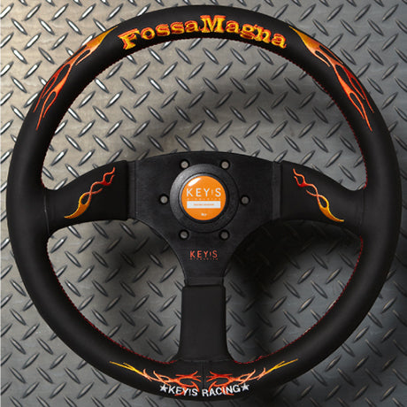 Key's Racing Fossa Magna Steering Wheel DRIFT Smooth Leather 345mm  KeysRacing-FM-16
