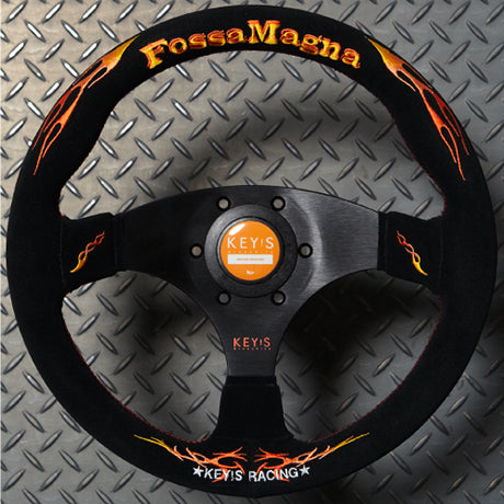 Key's Racing Fossa Magna Steering Wheel SEMI-DEEP Suede 325mm  KeysRacing-FM-5