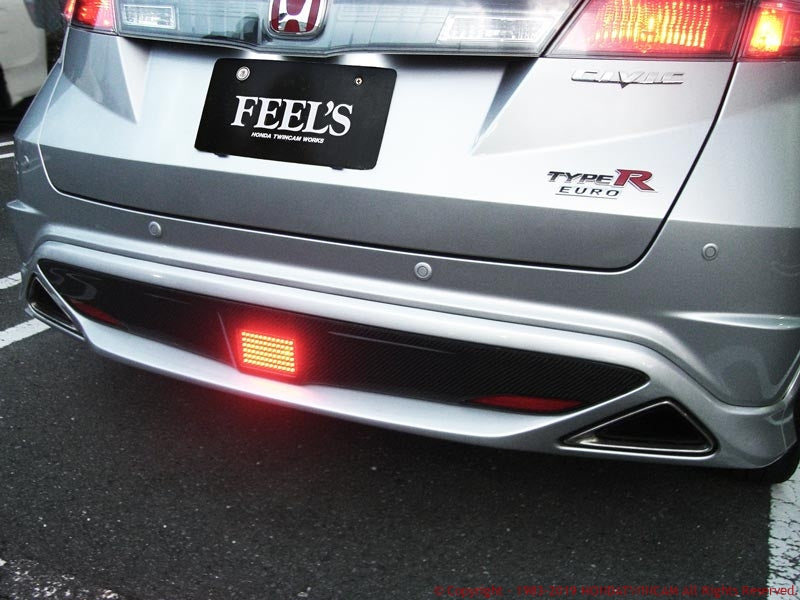 FEEL'S HONDA TWINCAM REAR BUMPER GARNISH TWILL WEAVE CARBON FOR HONDA CIVIC FN2 TYPE R EURO Feels-00355