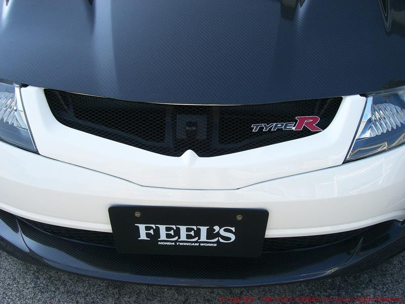 FEEL'S HONDA TWINCAM SPORTS FRONT GRILL FRP FOR HONDA CIVIC FN2