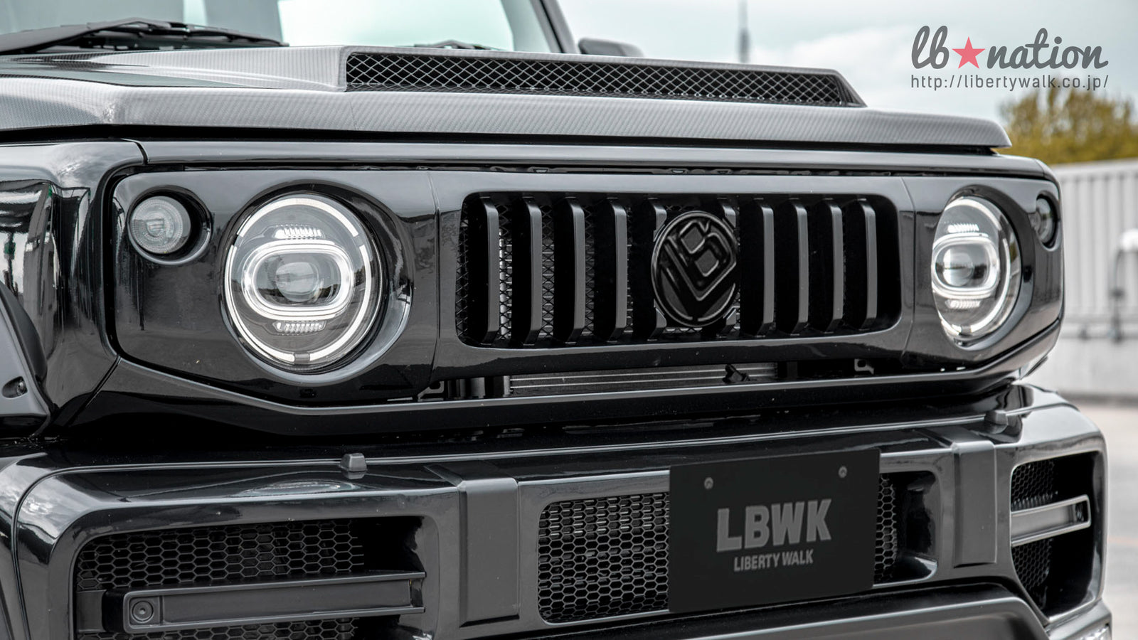 LIBERTY WALK LB★NATION G MINI WORKS TYPE 2 FRONT GRILL FRP FOR SUZUKI JIMNY LIBERTY-WALK-00005