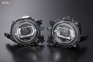 REVIER HEADLIGHT UNIT WITH BUILT-IN LED RING TYPE POSITION HALOGEN FOR SUZUKI JIMNY JB64W JB74W HL-SZ18-C-Harness