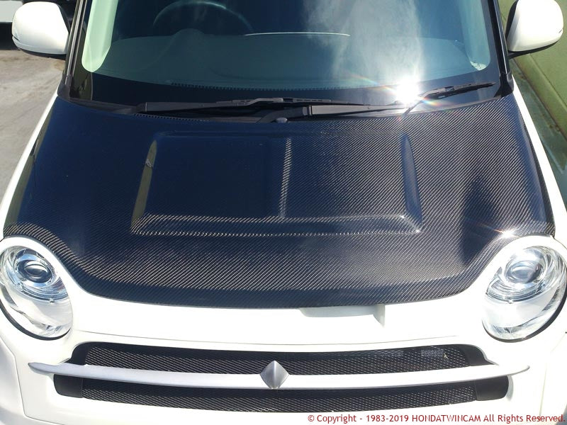 FEEL'S HONDA TWINCAM LIGHTWEIGHT AERO BONNET PLAIN CARBON FOR HONDA N-ONE JG1 Feels-00760