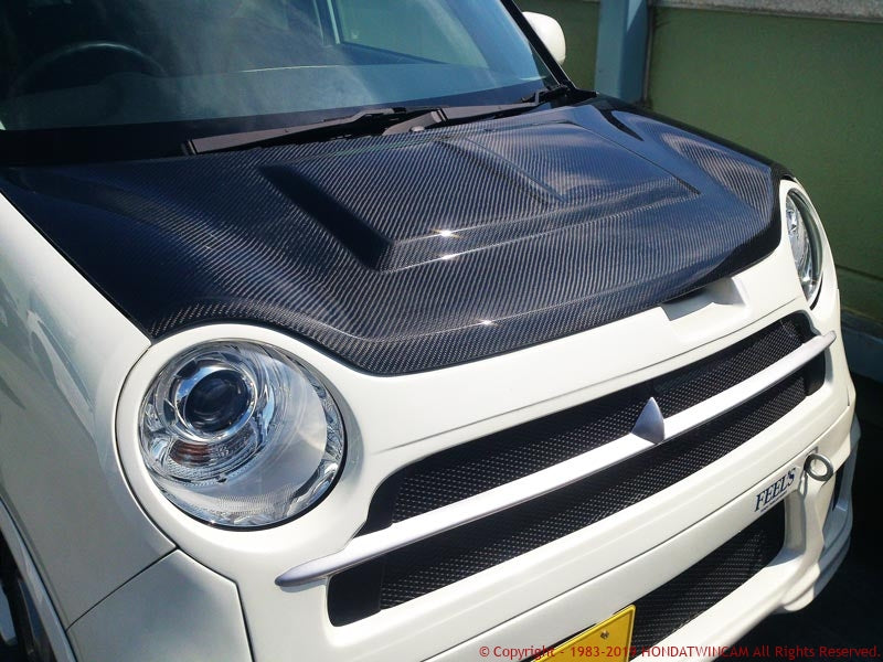 FEEL'S HONDA TWINCAM LIGHTWEIGHT AERO BONNET TWILL CARBON FOR HONDA N-ONE JG2 Feels-00764