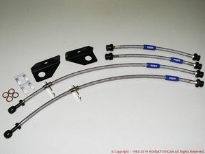 FEEL'S HONDA TWINCAM STAINLESS MESH BRAKE LINE FOR HONDA N-ONE JG2 Feels-00756
