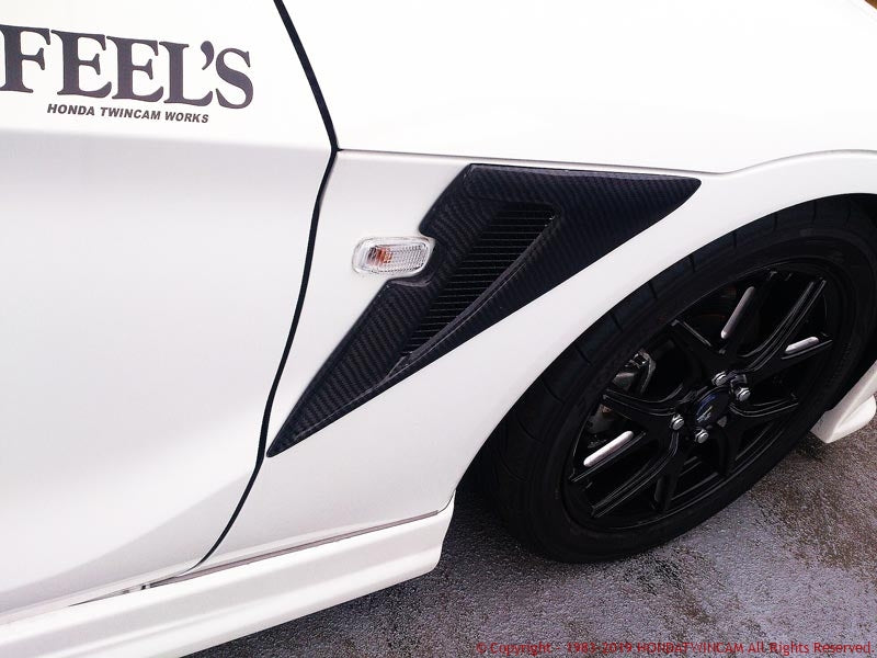 FEEL'S HONDA TWINCAM FRONT FENDER DUCT TWILL CARBON FOR HONDA S660 JW5 Feels-00807