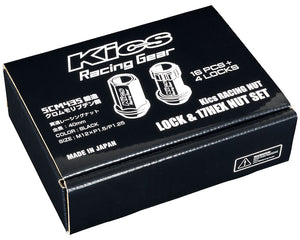 KYO-EI KICS RACING NUT LOCK & 17HEX NUT SET M12XP1.5 FOR  KRN1BK