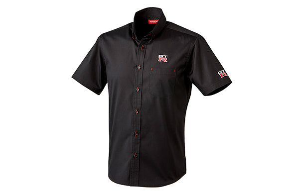 NISSAN GT-R BUTTON-DOWN SHIRT SHORT SLEEVES L FASHION GOODS   KWA0103L03