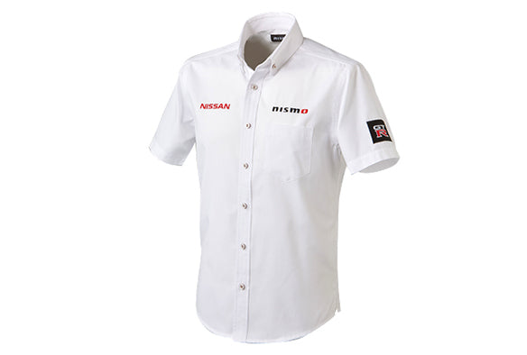 NISSAN REPLICA BUTTON-DOWN SHIRT SHORT SLEEVES L FASHION GOODS   KWA0160L23WT