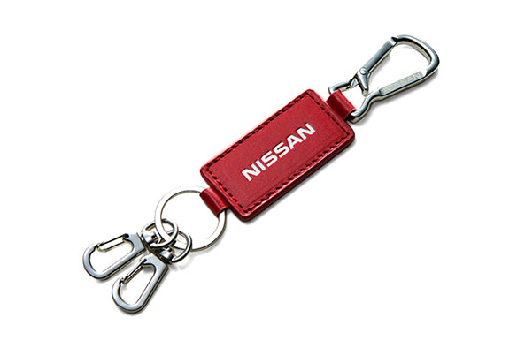 NISSAN CARABINER LEATHER KEY CHAIN  GOODS GOODS   KWA1000L30RD
