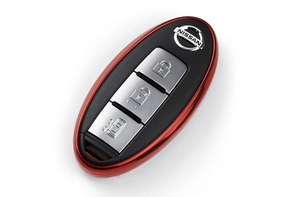 NISSAN INTELLIGENT KEY CASE SILICON COVER TYPE RED CHROME  GOODS GOODS   KWA1060B00RD