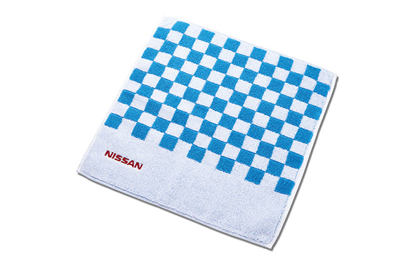 NISSAN HAND TOWEL CHECKERED BLUE  FASHION GOODS   KWA6000K00BL