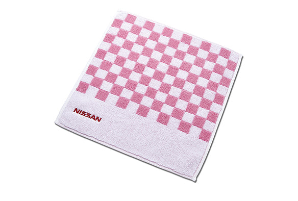 NISSAN HAND TOWEL CHECKERED PINK  FASHION GOODS   KWA6000K00PK