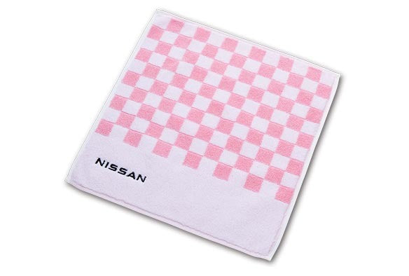 NISSAN HAND TOWEL CHECKERED PINK  For KWA6000M00PK