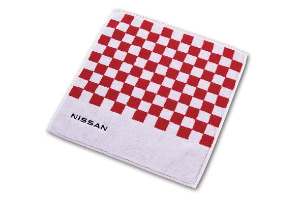 NISSAN HAND TOWEL CHECKERED RED  For KWA6000M00RD