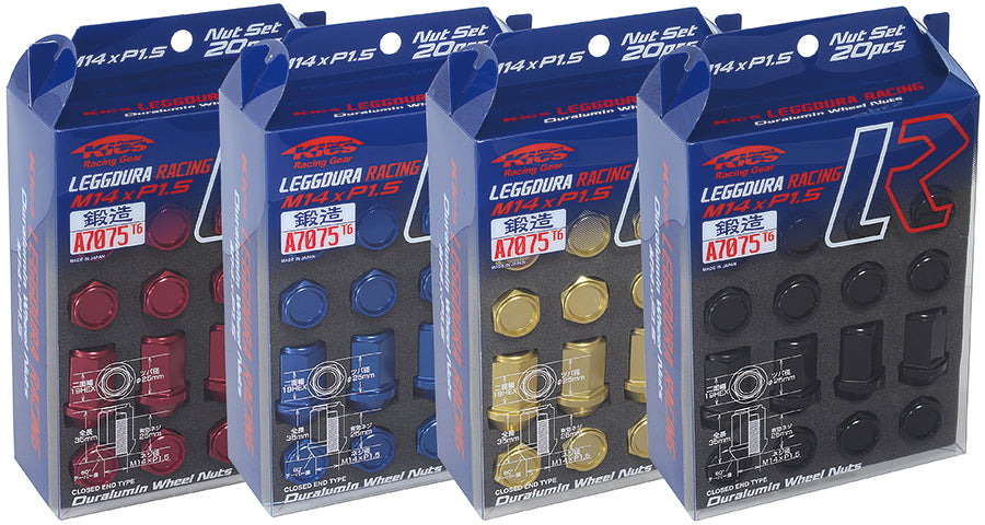 KYO-EI KICS LEGGDURA RACING M14XP1.5 20PCS NUT SET KIN4A