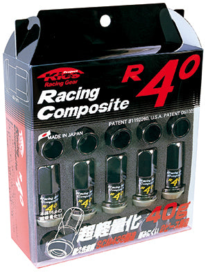 KYO-EI RACING COMPOSITE R40 M12 X P1.25 (NUT SET) RC-03K - Black 