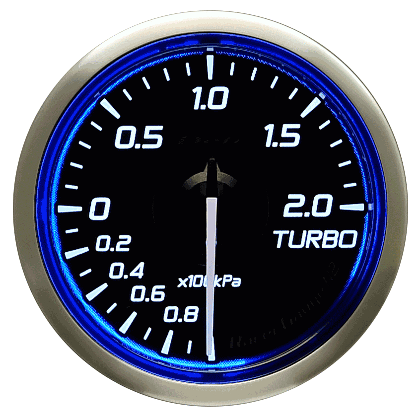 DEFI RACER GAUGE N2 TURBO -100kPa~+200kPa 52 BLUE FOR DF16001  