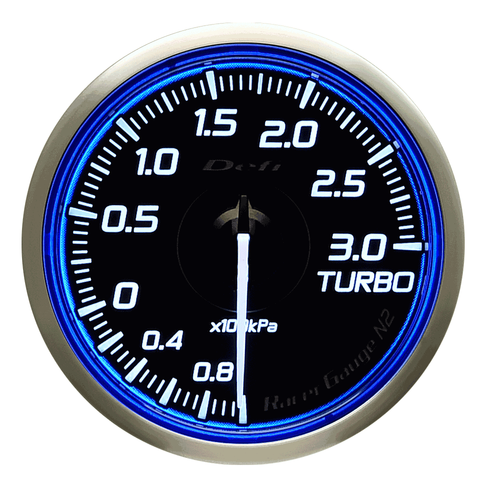 DEFI RACER GAUGE N2 TURBO -100kPa~+300kPa 60 BLUE DF16701
