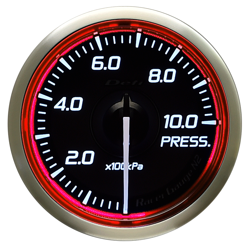 DEFI RACER GAUGE N2 PRESSURE 0~1000kPa 52 RED DF16203