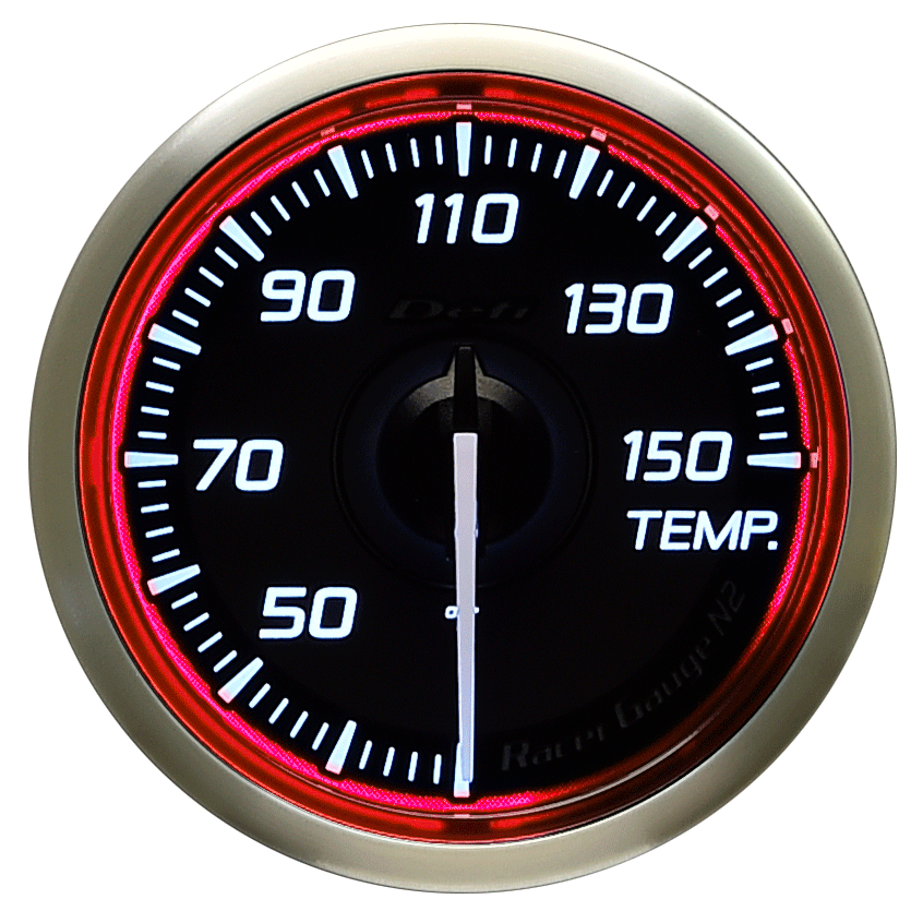 DEFI RACER GAUGE N2 TEMPERATURE 30~150C 52 RED DF16303