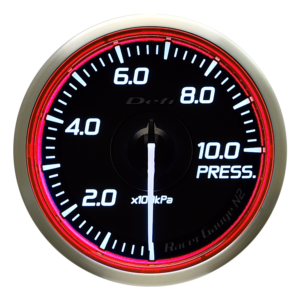 DEFI RACER GAUGE N2 PRESSURE 0~1000kPa 60 RED DF16803