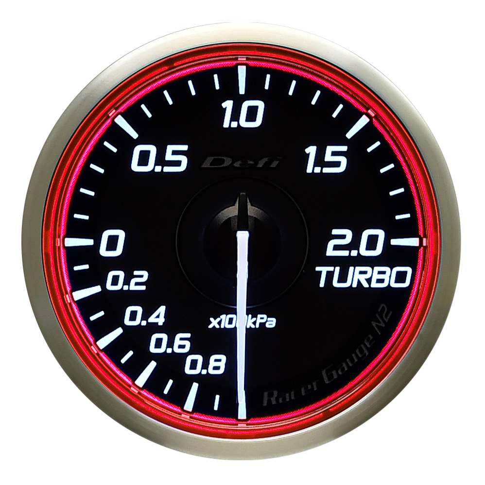 DEFI RACER GAUGE N2 TURBO -100kPa~+200kPa 60 RED DF16603