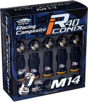 KYO-EI RACING COMPOSITE R40 ICONIX M14 X P1.25 (LOCK & NUT SET) (CAP LESS) RI-15KA
