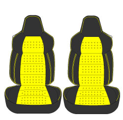 AUTOWEAR SEAT COVER BLACK YELLOW FOR HONDA S660 JW5 1921-BKYL