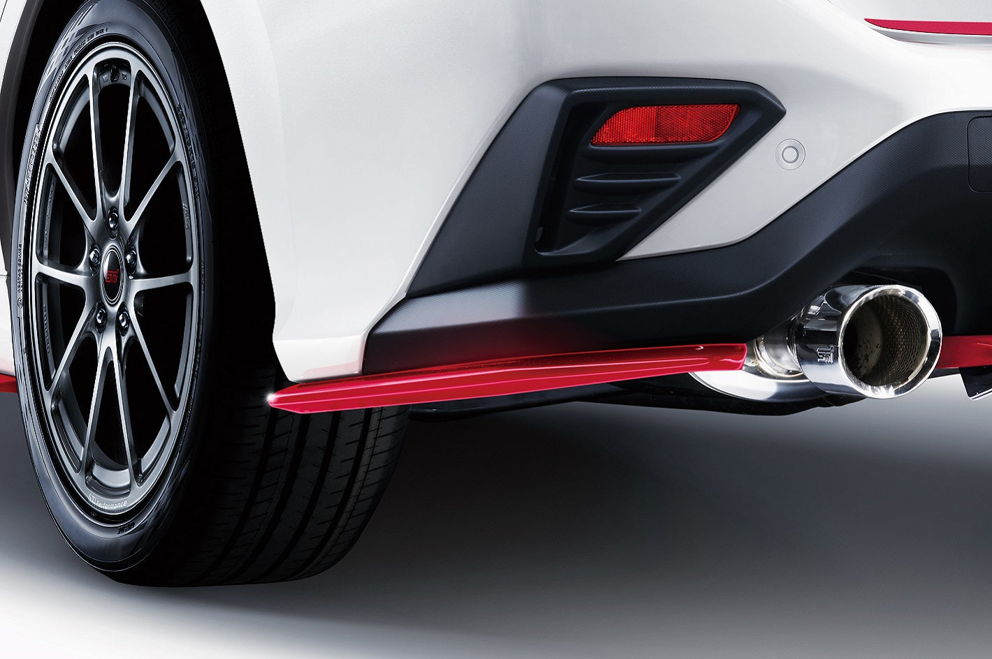 STI REAR SIDE UNDER SPOILER RED FOR SUBARU LEVORG VN SG517VC230