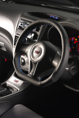 DAMD STEERING WHEEL  For SUBARU FORESTER SH (A ~) 07/12 ~ SS358-D-L Blue Stitch