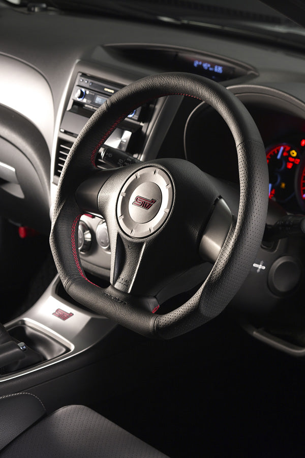 DAMD STEERING WHEEL  For SUBARU IMPREZA WRX-STI GD GH (E ~ G) 04/6 ~ SS358-D-F Red Stitch