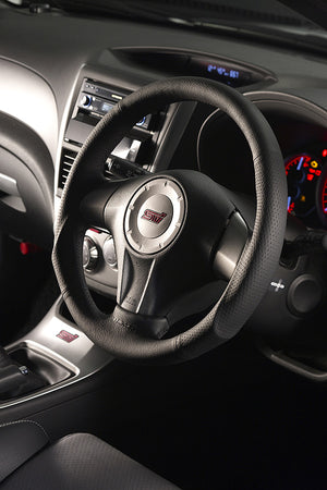 DAMD STEERING WHEEL  For SUBARU EXIGA YA (A ~ G) 08/6 ~ 15/3 SS358-S-L Black stitch