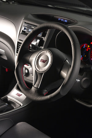 DAMD STEERING WHEEL  For SUBARU FORESTER SG (C ~ F) 03/11 ~ 07/1 SS358-S-F Red Stitch