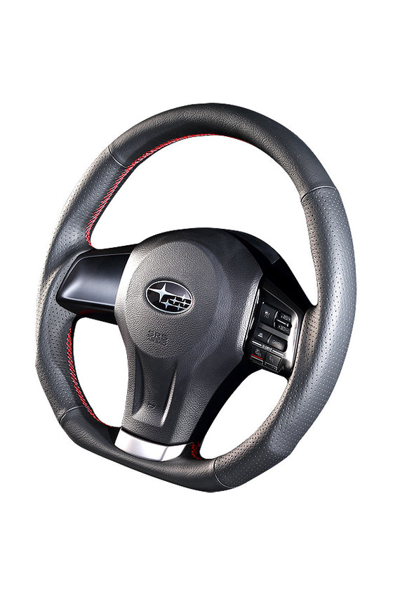 DAMD STEERING WHEEL  For SUBARU LEGACY BM BR (D ~) 12/5 ~ SS360-D Red Stitch