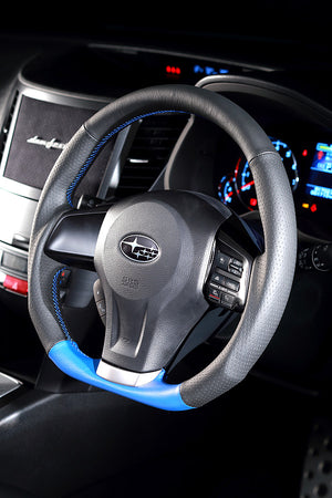 DAMD STEERING WHEEL  For SUBARU IMPREZA GJ GP (A ~ D) 11/12 ~ SS360-D BLUE FORMULA