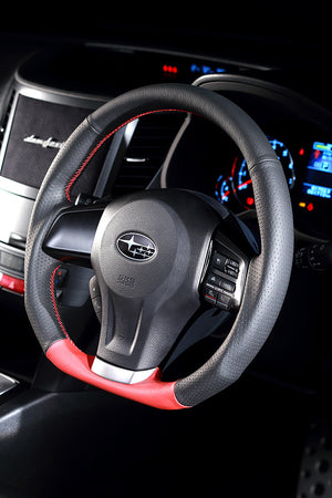 DAMD STEERING WHEEL  For SUBARU LEGACY BM BR (D ~) 12/5 ~ SS360-D RED FORMULA
