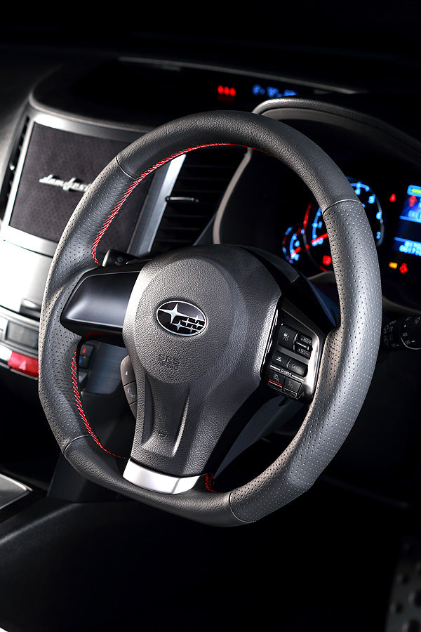 DAMD STEERING WHEEL  For SUBARU XV GJ GP (A ~ D) 11/12 ~ SS360-D Red Stitch