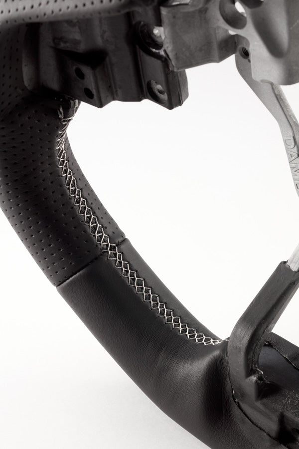DAMD STEERING WHEEL  For SUBARU XV GJ GP (E~) 15/10~ SS362-RX Black leather × gray stitching