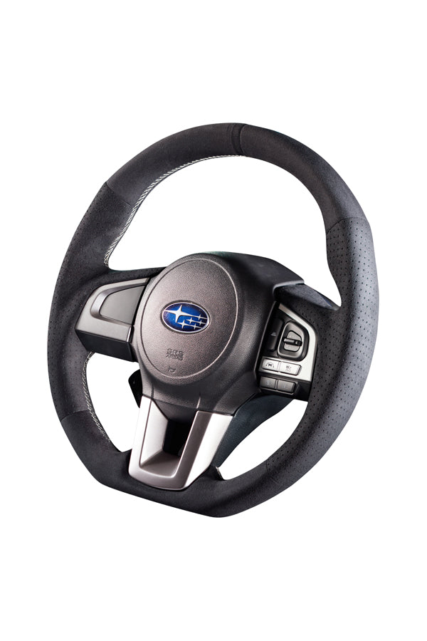 DAMD STEERING WHEEL  For SUBARU FORESTER SJ (D~) 15/11~ SS362-RX Ultra suede × gray stitch