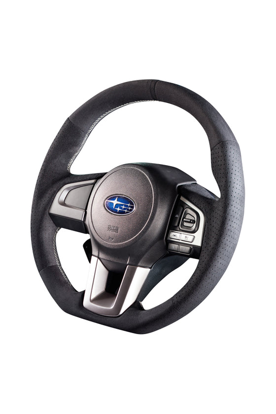 DAMD STEERING WHEEL  For SUBARU LEGACY BS BN (A ~ C) 14/10~ SS362-RX Ultra suede × gray stitch