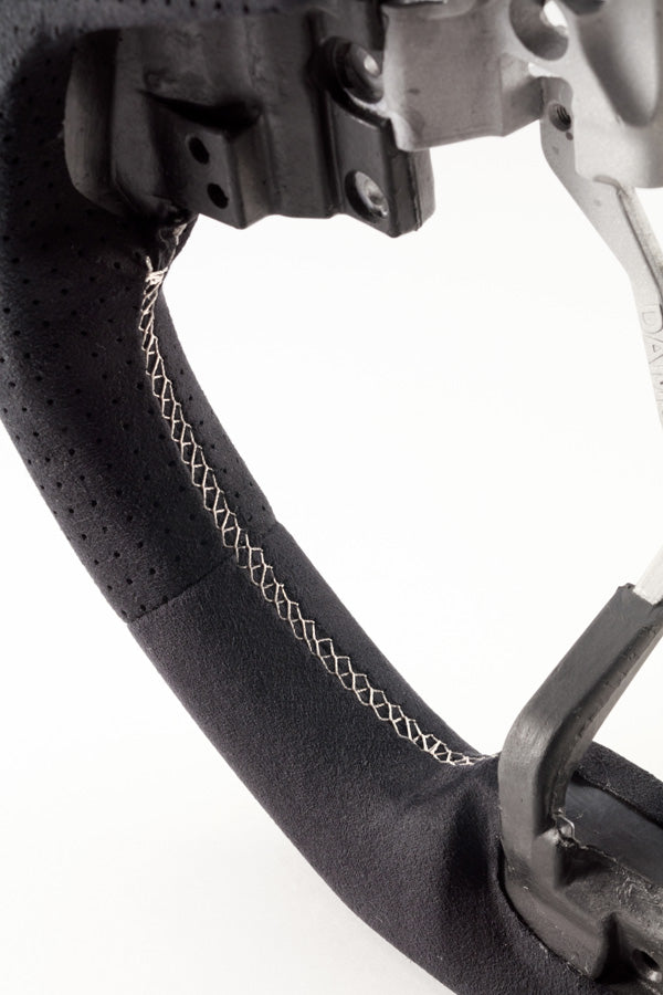 DAMD STEERING WHEEL  For SUBARU XV GJ GP (E~) 15/10~ SS362-RX Ultra suede × gray stitch