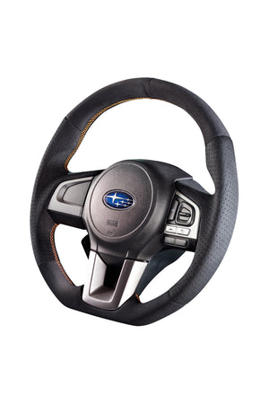 DAMD STEERING WHEEL  For SUBARU LEGACY BS BN (A ~ C) 14/10~ SS362-RX Ultra suede × orange stitching